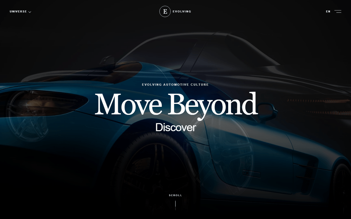Evolving Car website template screenshot